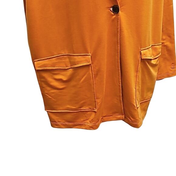 Cuddl Duds Lightweight One Button Closure Comfort Pumpkin Cardigan Blazer Sz 1X - Picture 6 of 12